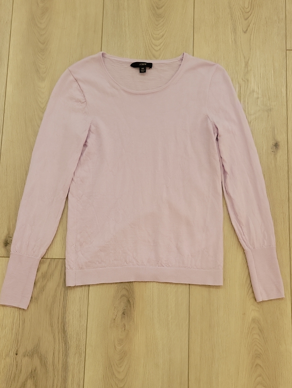J. Crew Light Pink Long Sleeve Crewneck Sweater